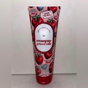 Bath & Body Works Strawberry Pound Cake Body Cream 8oz New